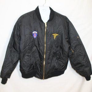 Rothco Reversible Intermediate Flyers Flight Bomber Jacket Mens 2XL Black USAF